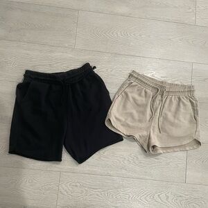 H&M beige and a black Casual Shorts size small